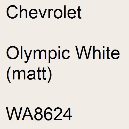 Chevrolet, Olympic White (matt), WA8624.